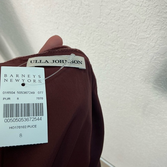 Ulla Johnson One-Shoulder Velvet Dress in Rich Brown Velvet BNWT - Picture 6 of 7
